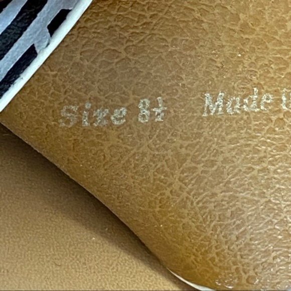 Dolce vita Sandal leather Julius Aztec Print Strap Sz 8.5 Black White Tan - Picture 10 of 11